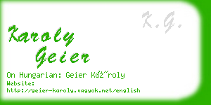 karoly geier business card